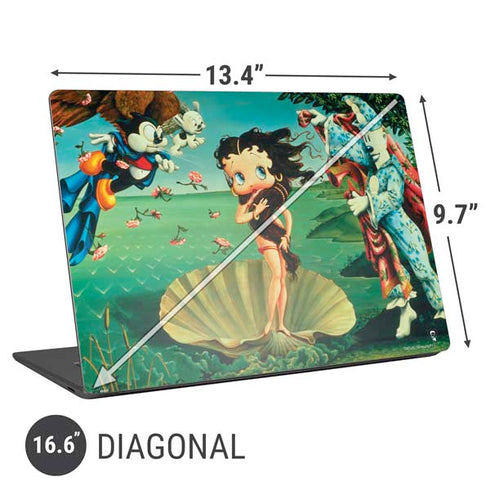 Betty Boop At Sea Universal Laptop 16.6in (13.4 x 9.7in) Skin